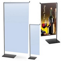 Mini Wire Banner Stand 26" tall for visual of 12"x24" max